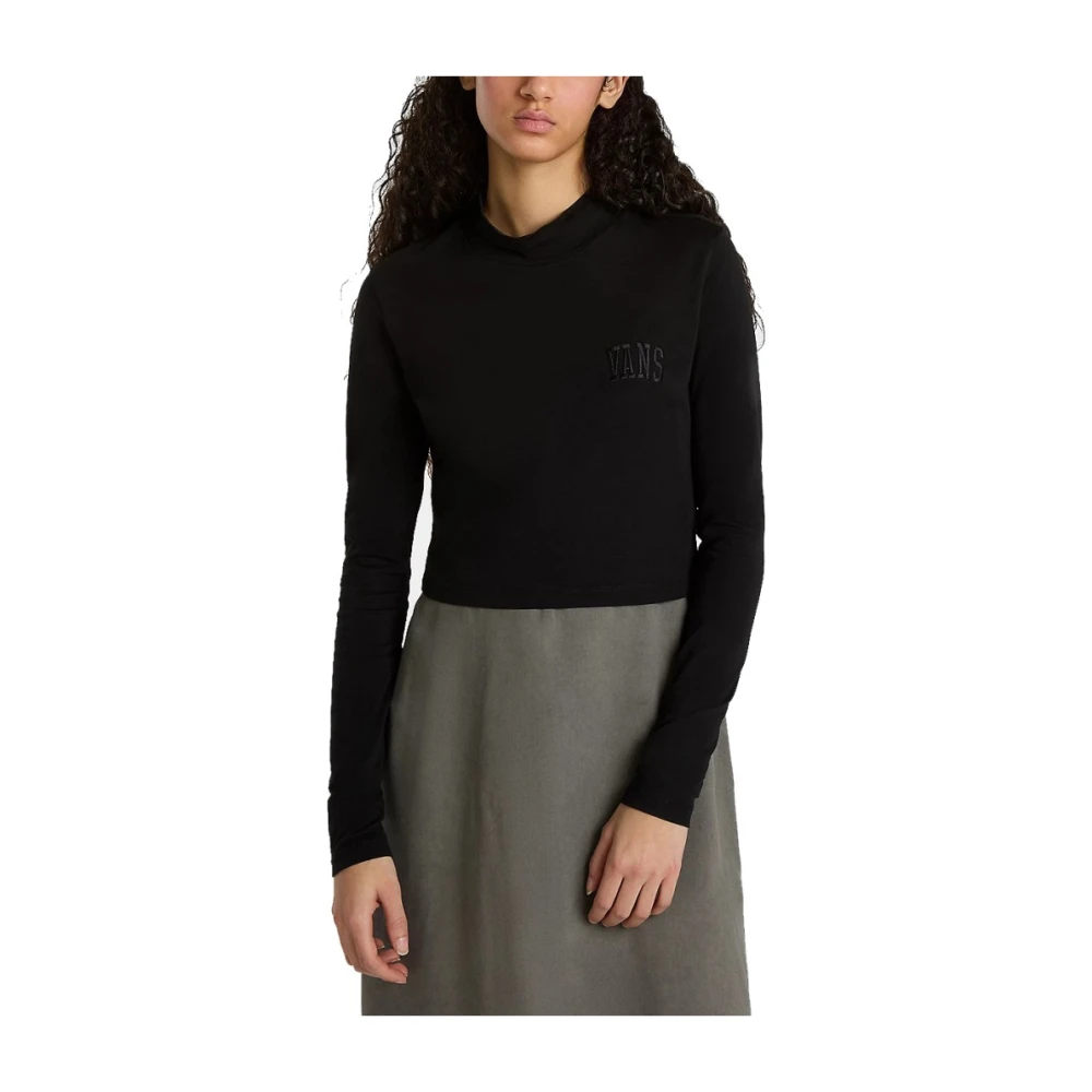 Vans Mock Neck Longsleeve Shirt Black Dames