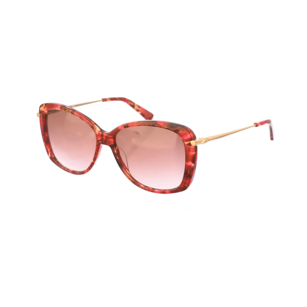 Longchamp Women's Brown Butterfly Style Acetate Sunglasses