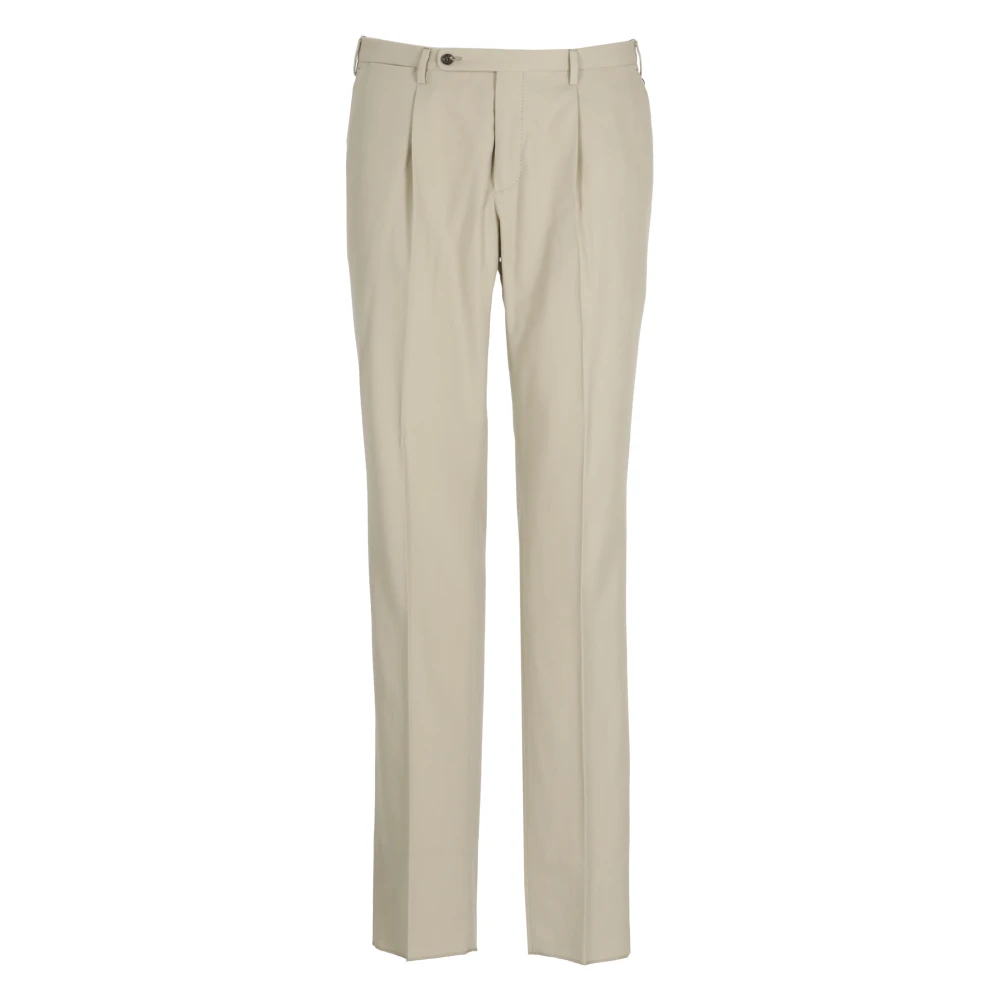 Incotex Men's Beige Straight Trousers - Straight Trousers - M - Trousers