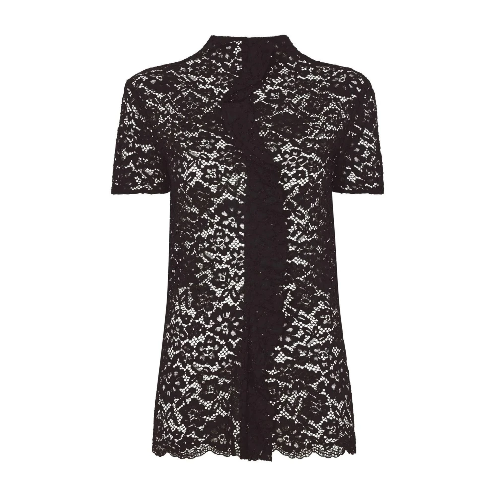 Proenza Schouler Zwarte Kant Casual Blouse Black Dames