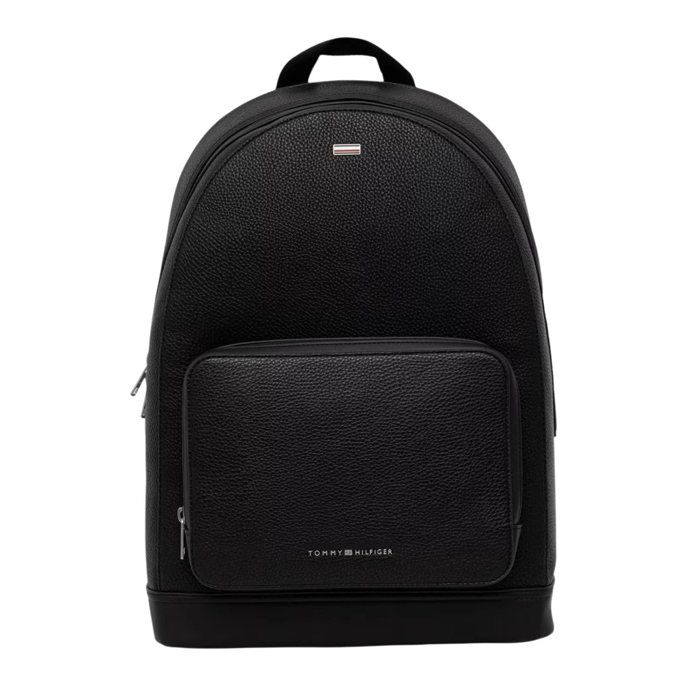 Tommy Hilfiger Men's Black Backpacks, One Size, Th Central Backpack