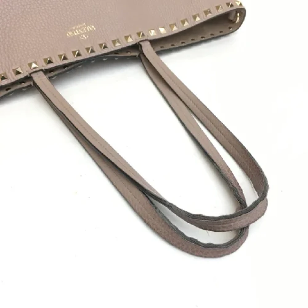 Valentino Vintage Pre-owned Leather handbags Beige Dames