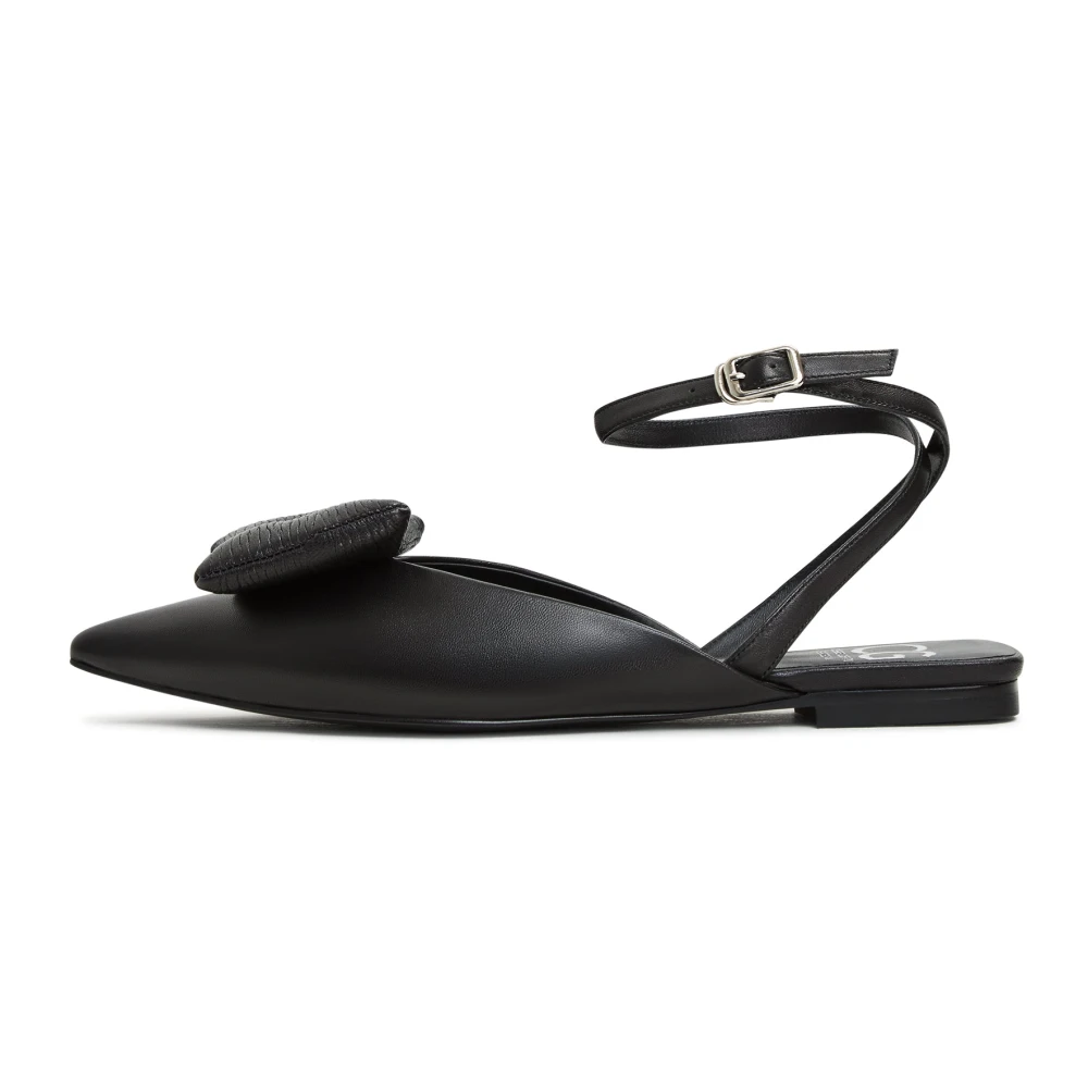 Cesare Gaspari Slingback Ballerina - Svart Black, Dam