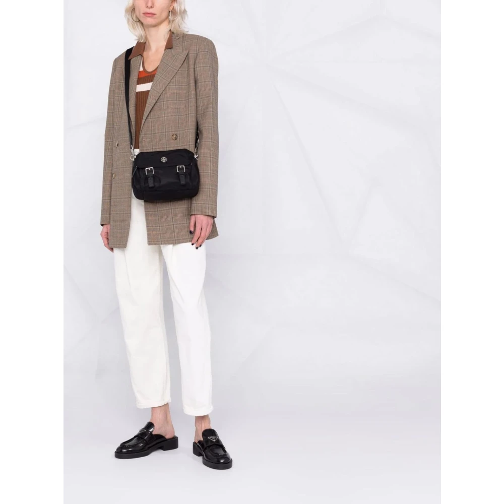 TORY BURCH Kleine Nylon Messenger Tas Black Dames