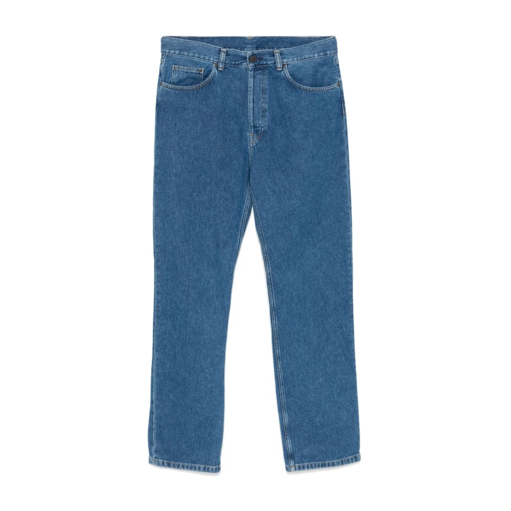 Carhartt WIP Blauwe Denim Jeans Klassiek Ontwerp Blue Heren