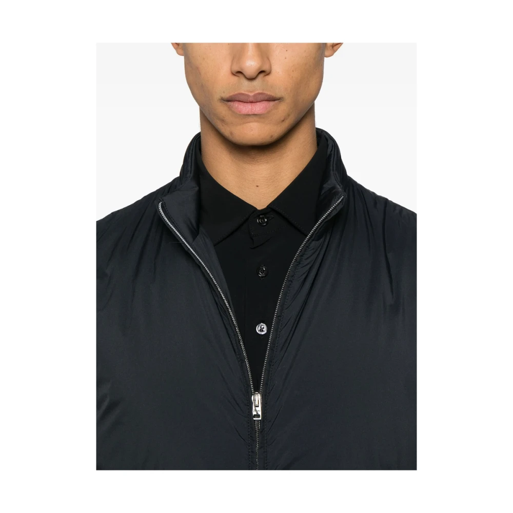 Herno Gewatteerd vest met tweewegrits Blue Heren