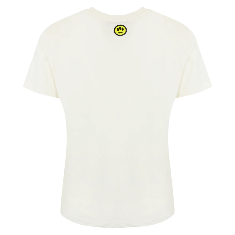 Barrow Katoenen T-shirt met Logoprint Beige Heren