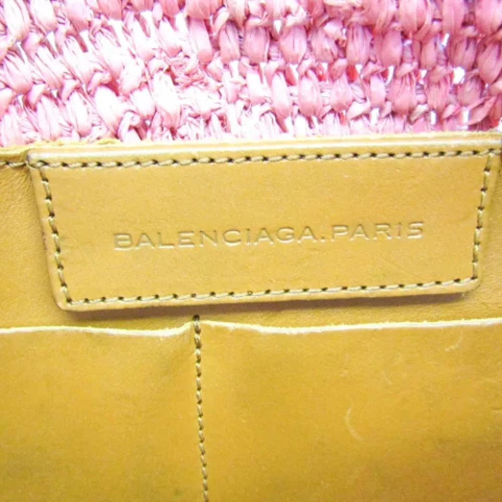 Balenciaga Vintage Tweedehands Roze Stoffen Balenciaga Schoudertas Pink Dames