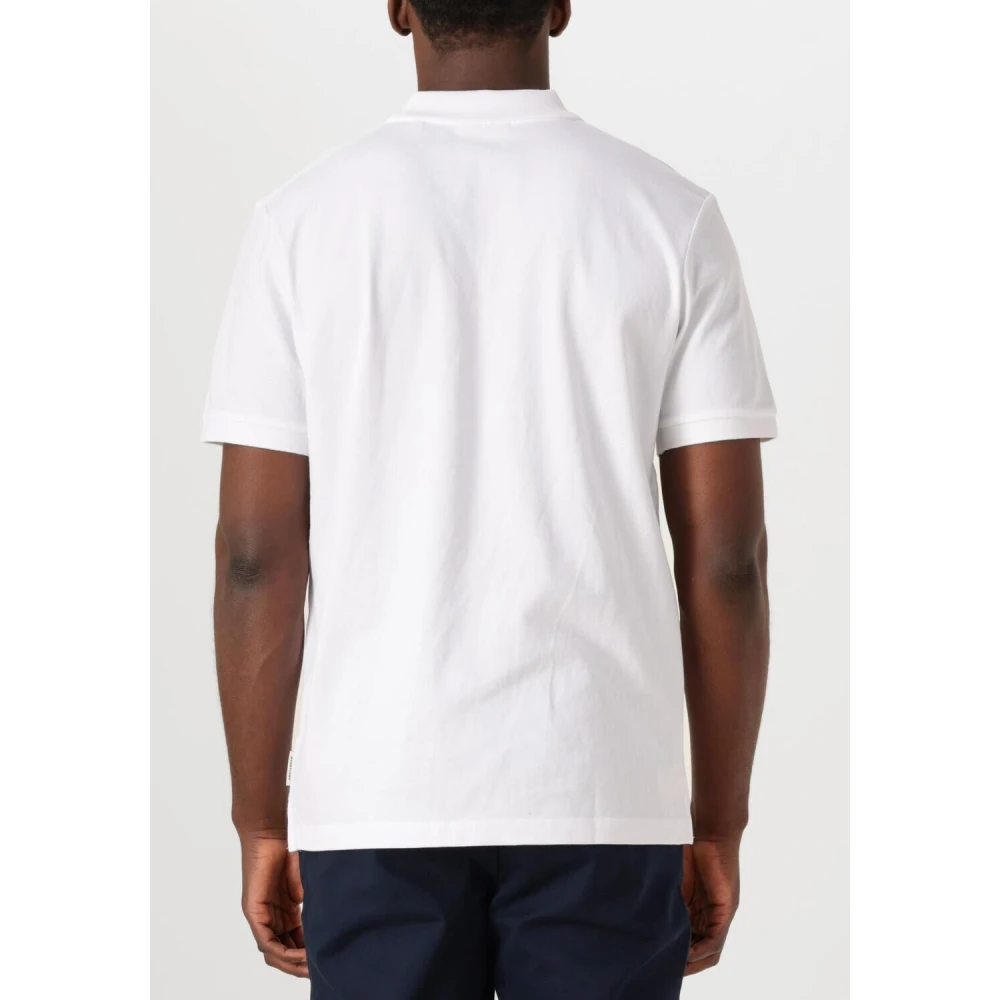 Scotch & Soda Heren Logo Pique Polo Shirt White Heren