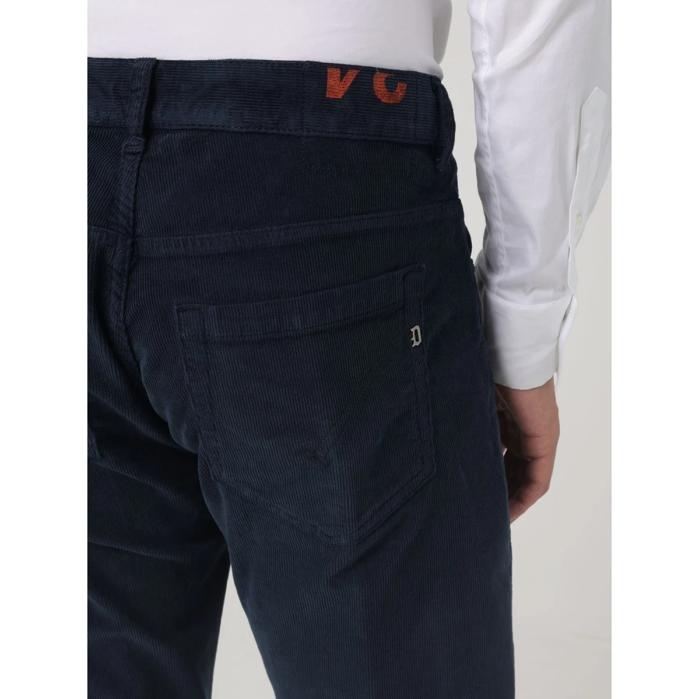 Dondup Fluwelen George Broek Blue Heren