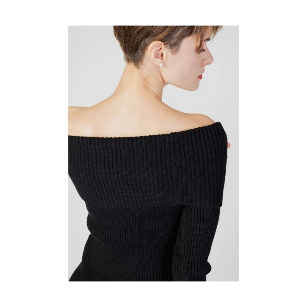 Only Zwarte Viscose Trui Herfst Winter Collectie Black Dames