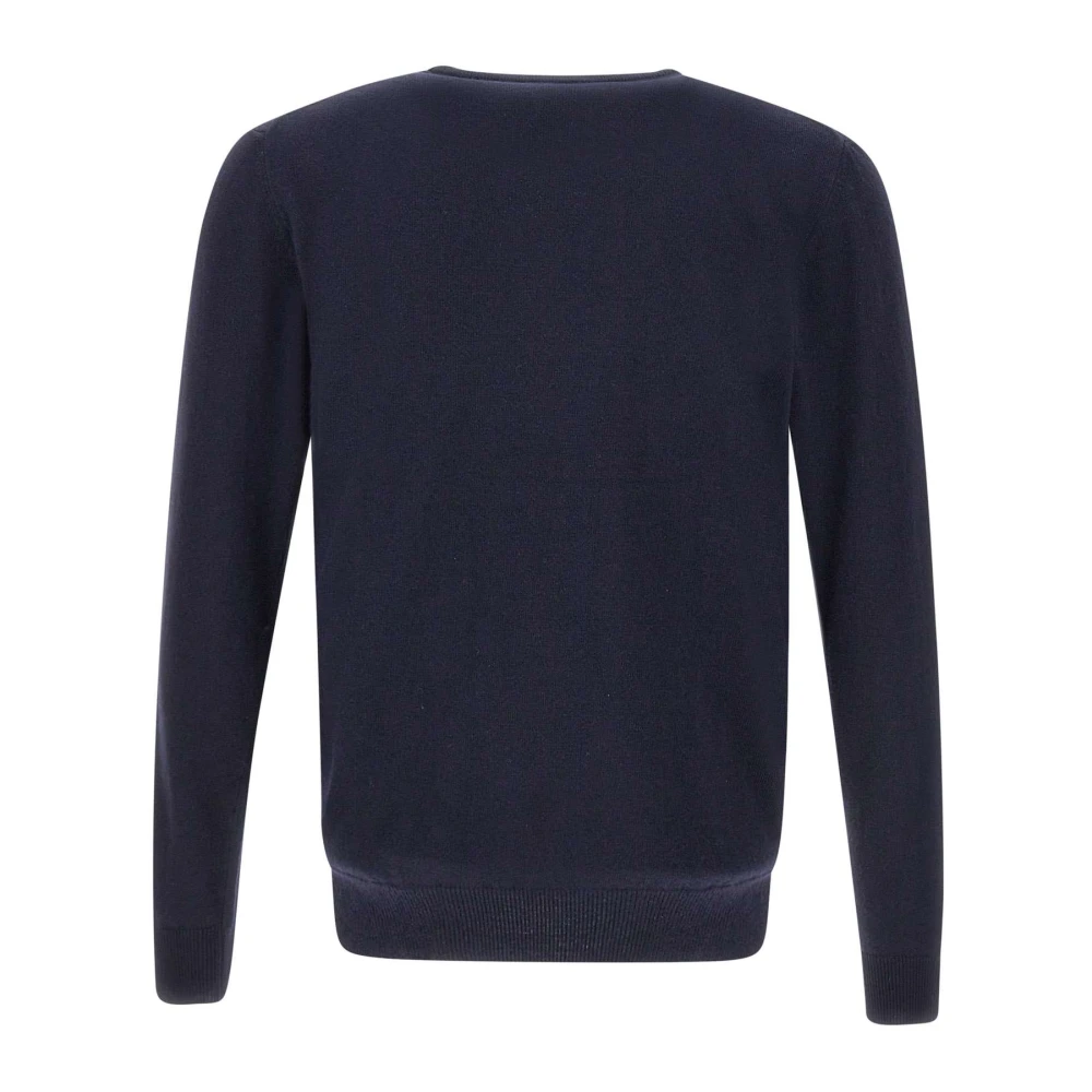 Harmont & Blaine Heren trui van wol navy blauw lange mouwen Blue Heren