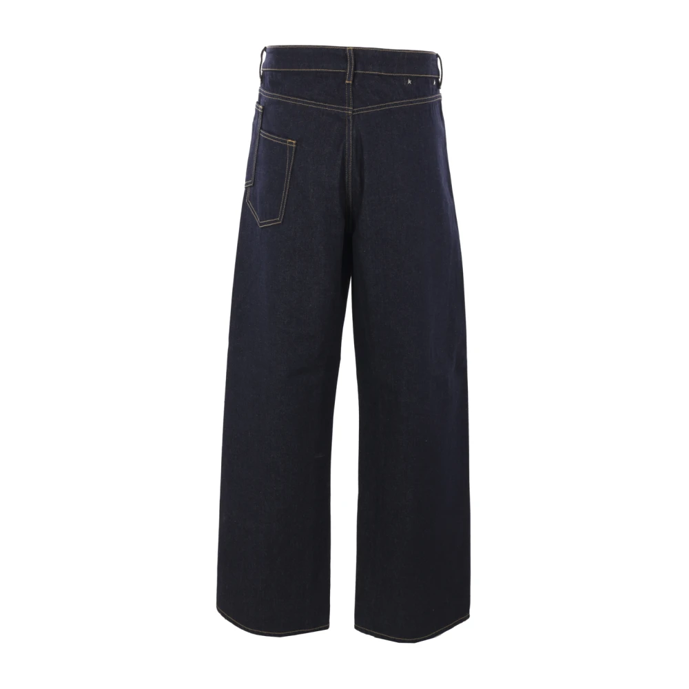 Golden Goose Wide Leg Denim Jeans Blue Heren