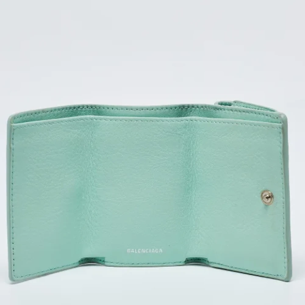 Balenciaga Vintage Pre-owned Leather wallets Green Dames