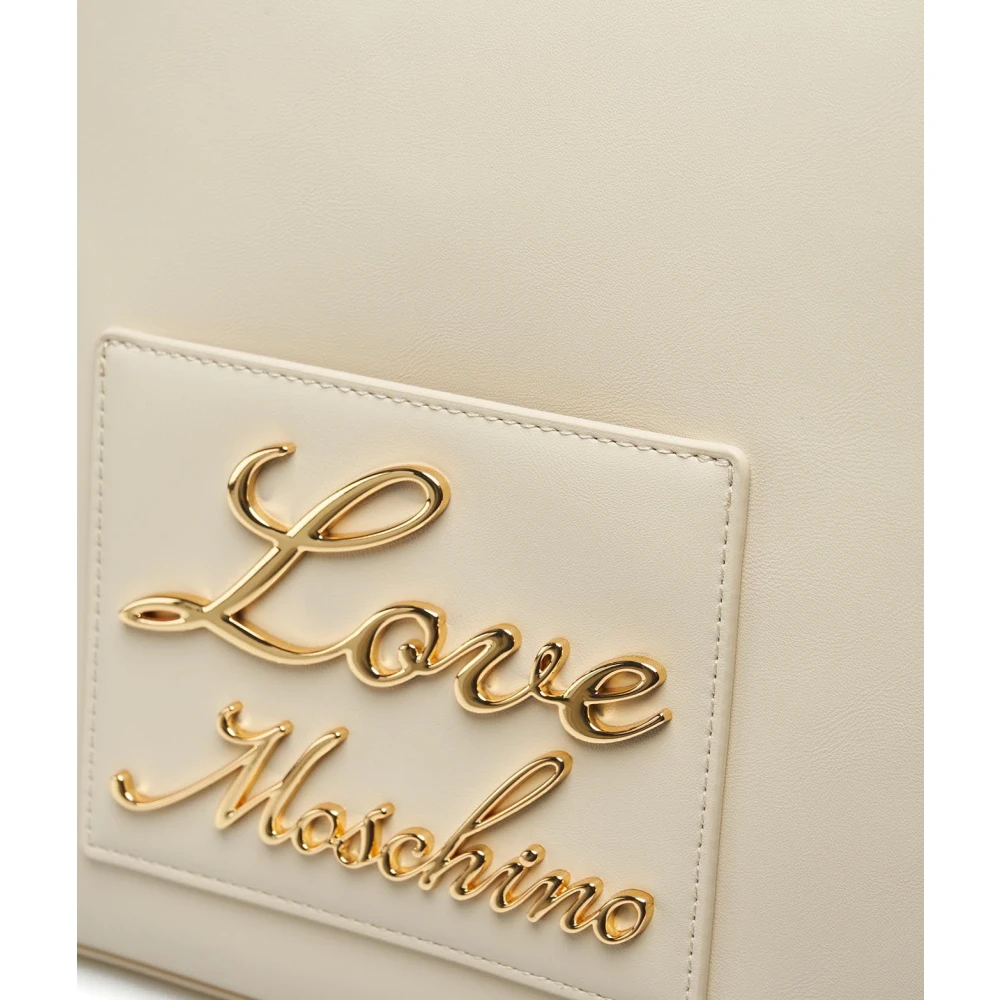 Love Moschino Shopper met logopatch White Dames