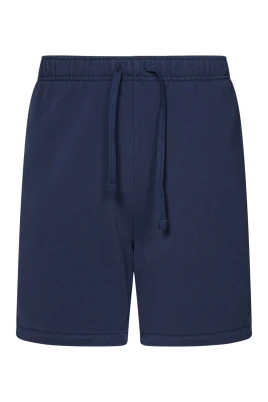 Blå Loopback Bomullsshorts Stilig Pony Broderi