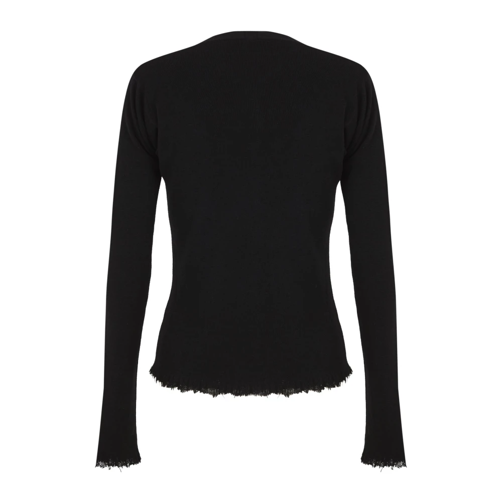 Cortana Ojala zwart wollen en kasjmier vest Black Dames