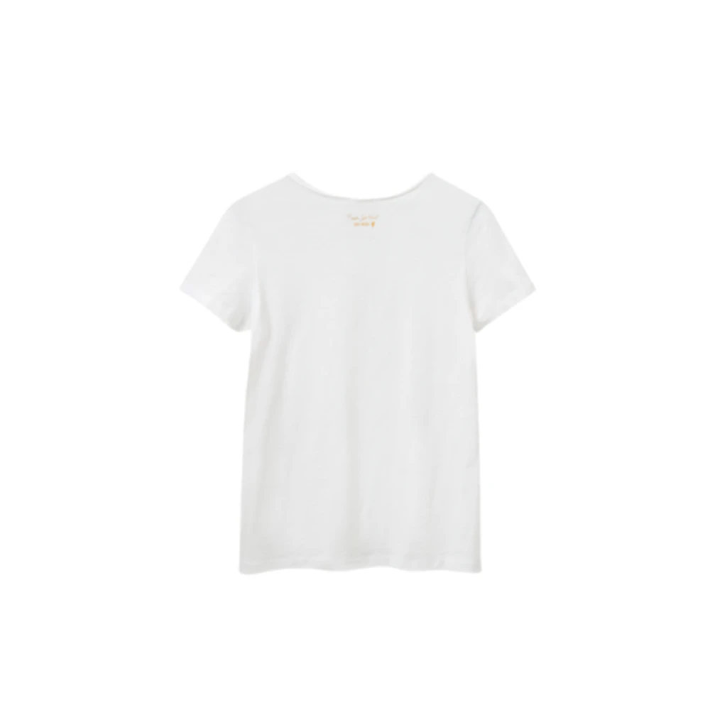 Basis Hvid T-shirt med Trendy V-Hals