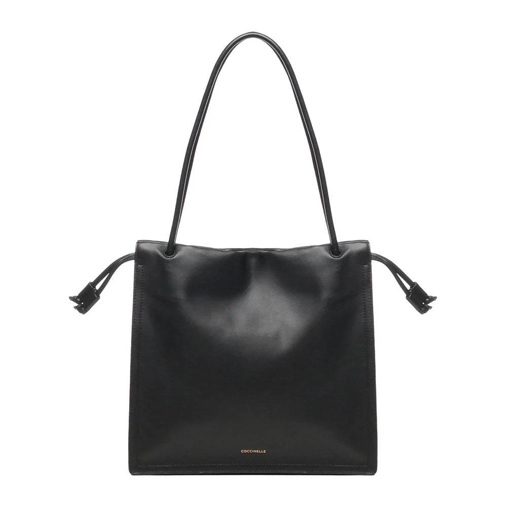 Coccinelle Zwarte Schoudertas Trekkoordsluiting Black Dames