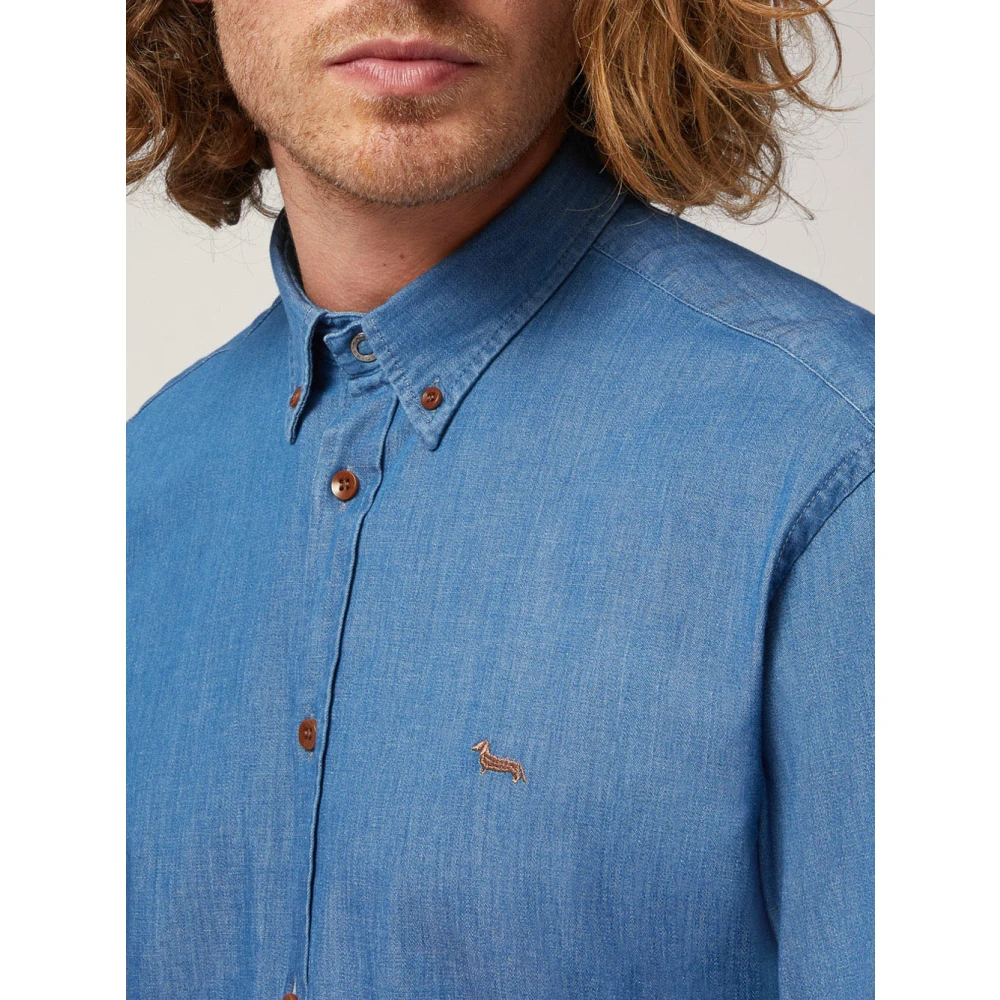 Harmont & Blaine Casual Shirts Blue Heren