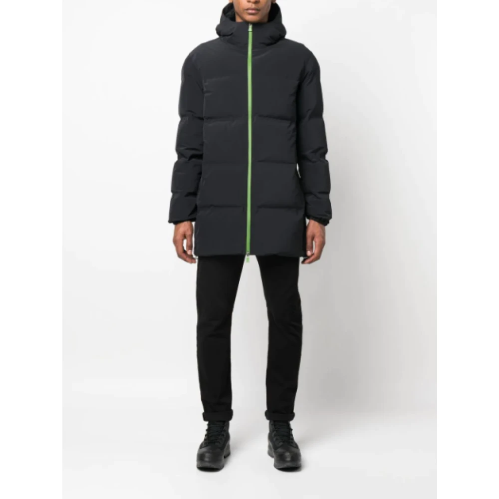 Herno Zwarte Impact Parka met Membraan Gray Heren
