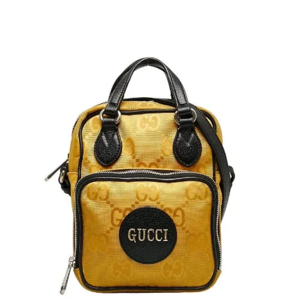 Gucci Vintage Pre-owned Nylon shoulder-bags Yellow Dames