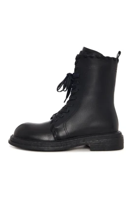 Stitch-Edge Combat Boots
