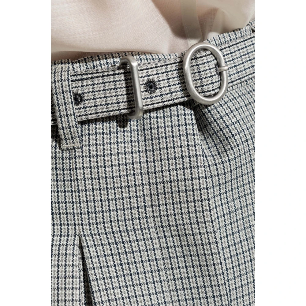 Jil Sander Geruite broek Gray Dames
