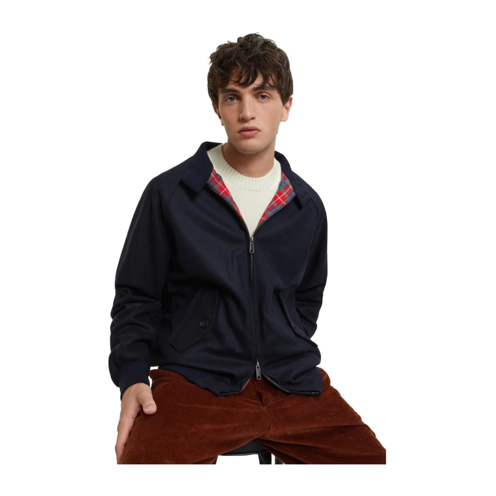 Baracuta Melton Diepblauwe Bomberjack Blue Heren