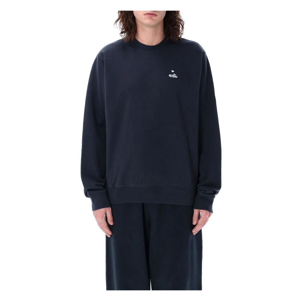 Arte Antwerp Heart Crewneck Sweater Blue Heren