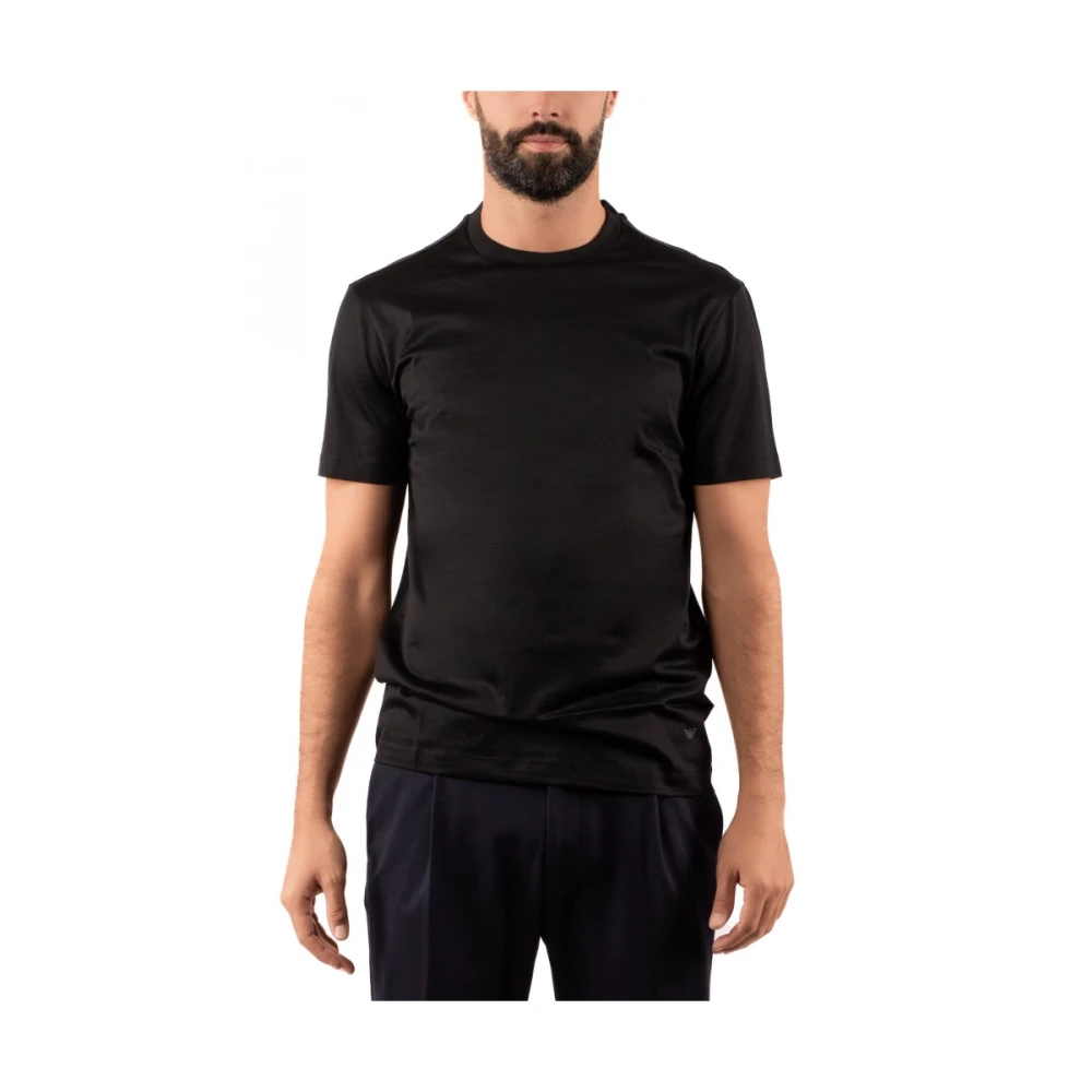 Emporio Armani Heren T-shirt Stijlvol Ontwerp Black Heren