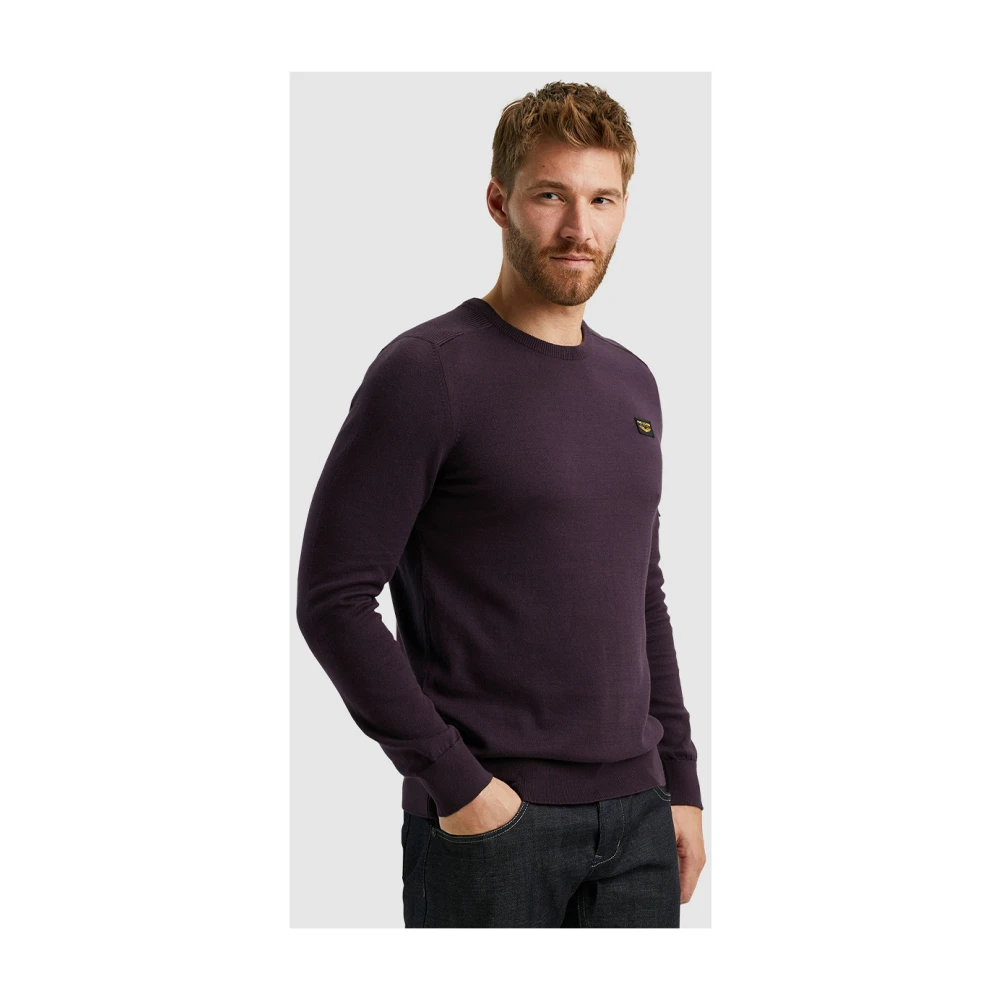 PME Legend Klassieke Amerikaanse gebreide trui Purple Heren