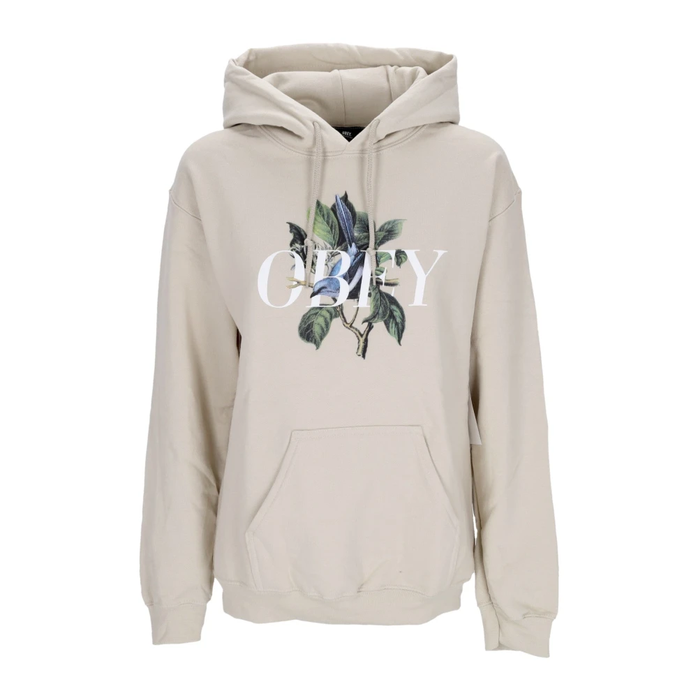 Obey Bird Old School Hoodie Pullover Beige Dames