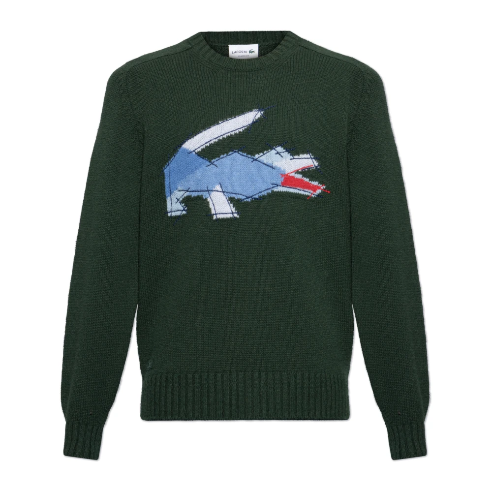 Lacoste Trui met logo Green Heren
