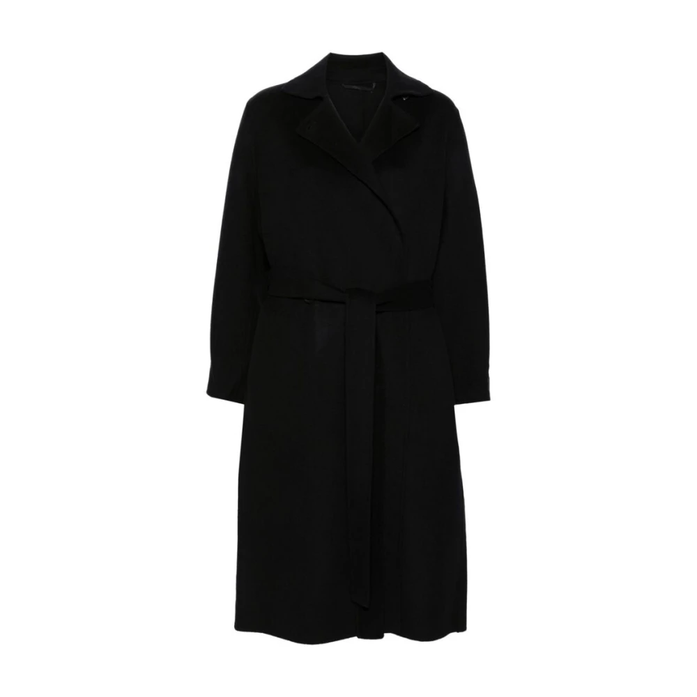 Kenzo Zwarte Wol-Kasjmier Jas Black Dames