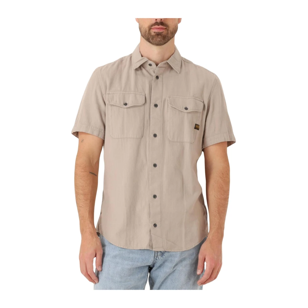 G-Star Casual Marine Slim Shirt voor Heren Beige Heren