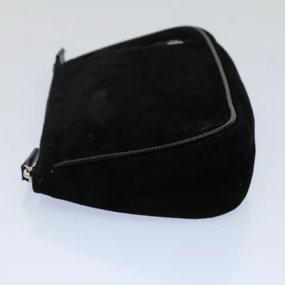 Fendi Vintage Pre-owned Suede clutches Black Dames