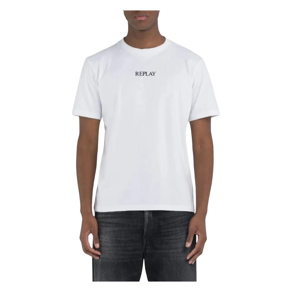 Replay Logo T-Shirt White Heren