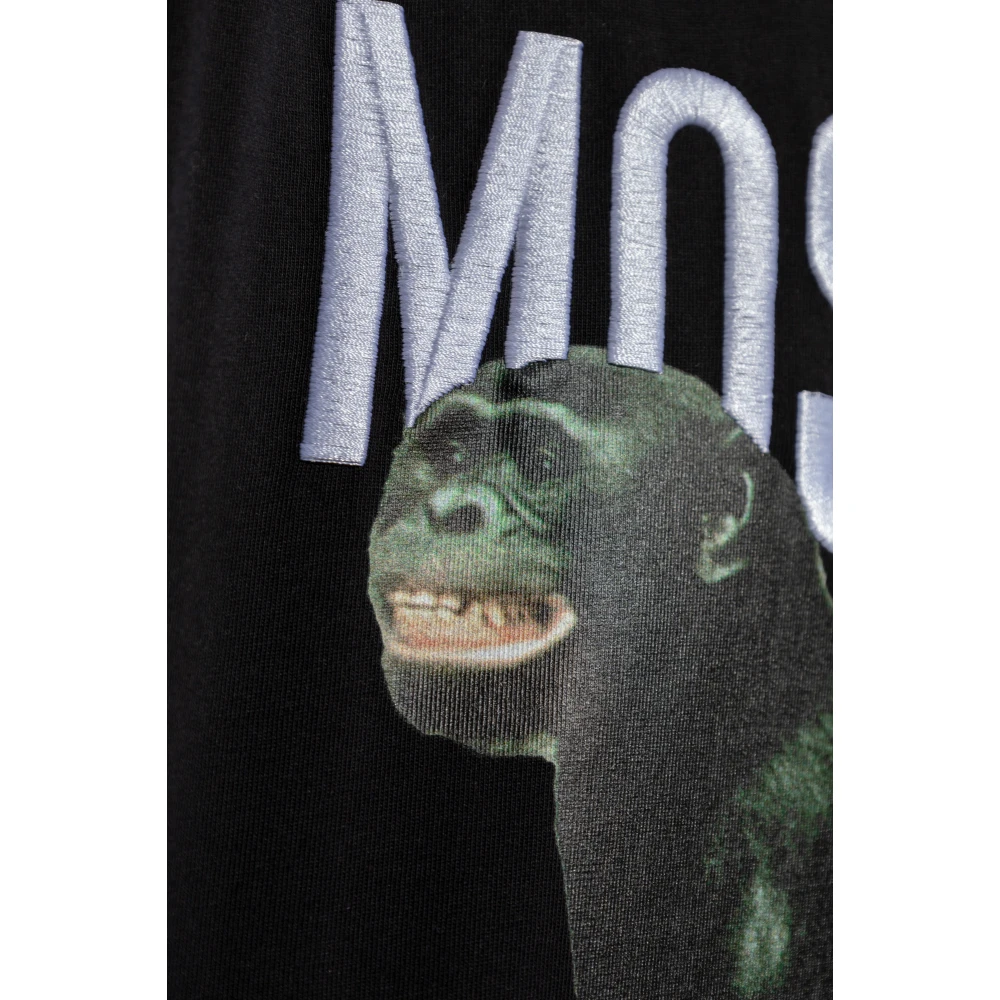 Moschino T-shirt met logo Black Heren