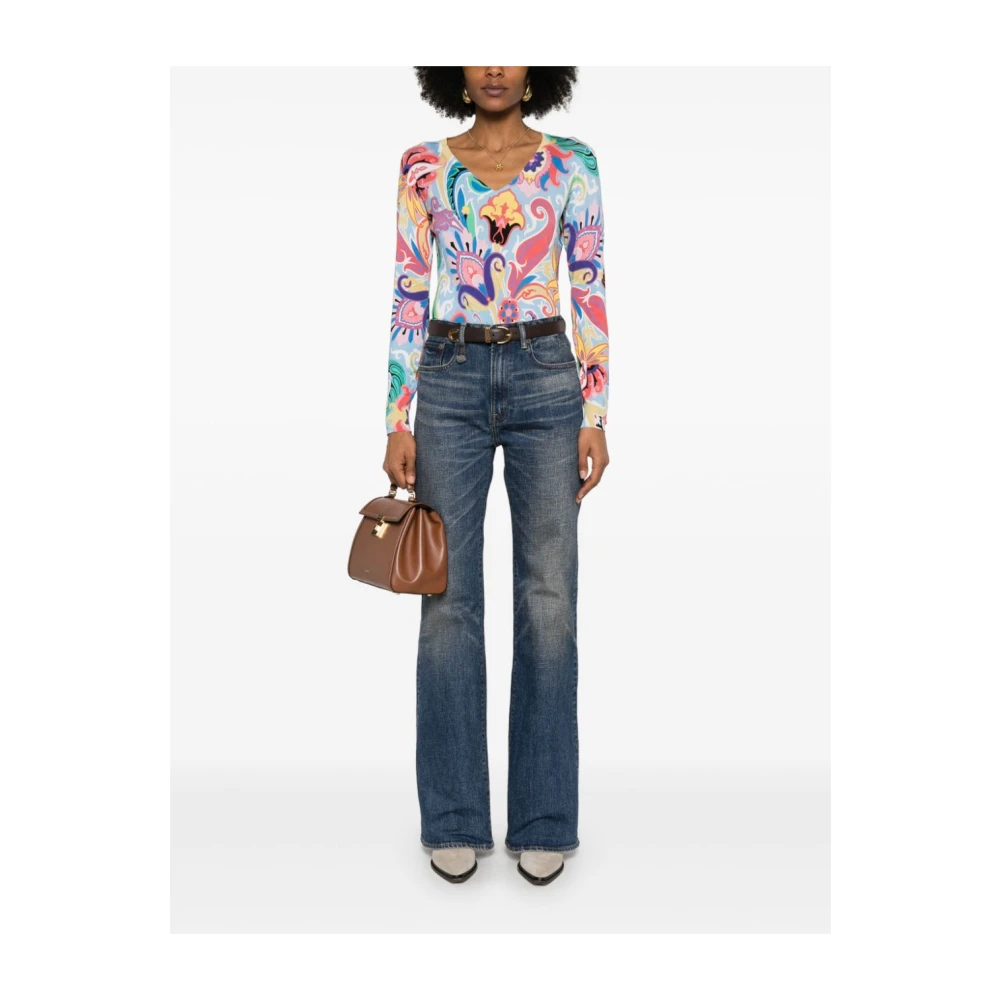 ETRO Blauwe Sweater Dameskleding Multicolor Dames
