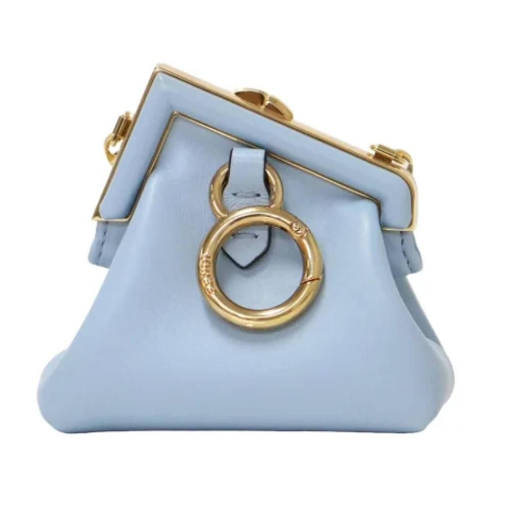 Fendi Vintage Pre-owned Leather clutches Blue Dames