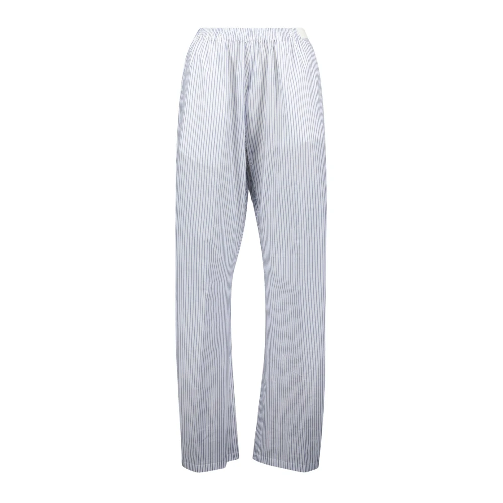 MM6 Maison Margiela Blauw-wit gestreepte broek White Dames