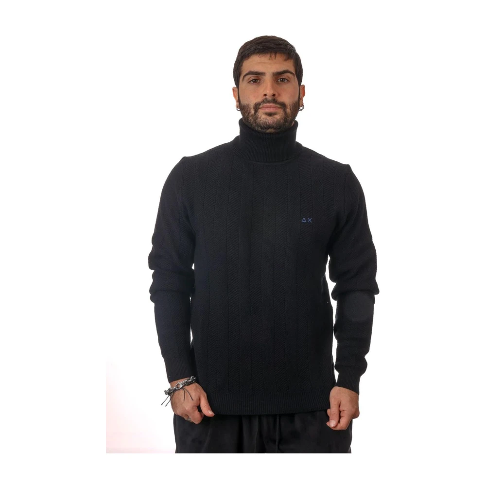 Sun68 Turtle Gebreide Coltrui Black Heren