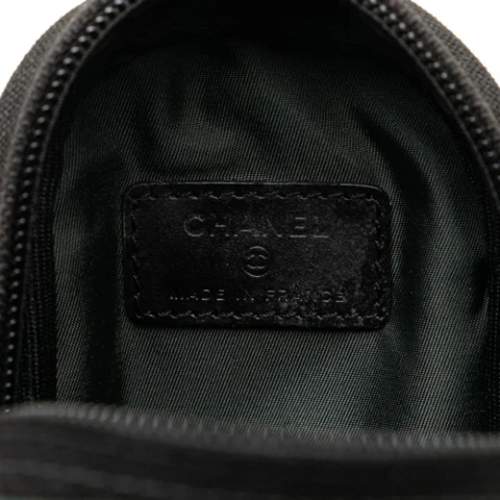 Chanel Vintage Pre-owned Canvas clutches Black Dames