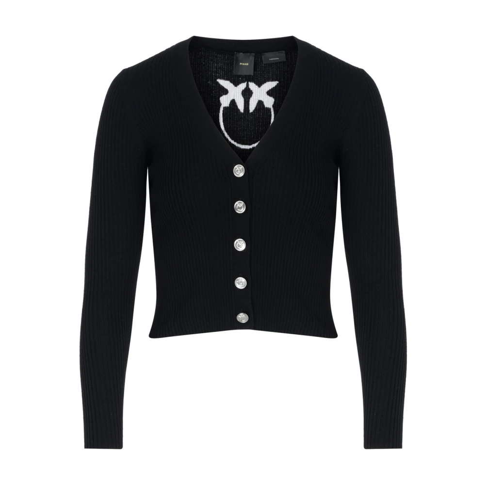 Pinko Zwarte Wollen Vest Black Dames