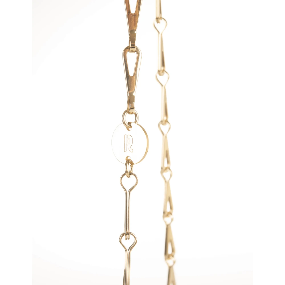 Paco Rabanne Gouden Messing Schoudertas met Franjes Yellow Dames