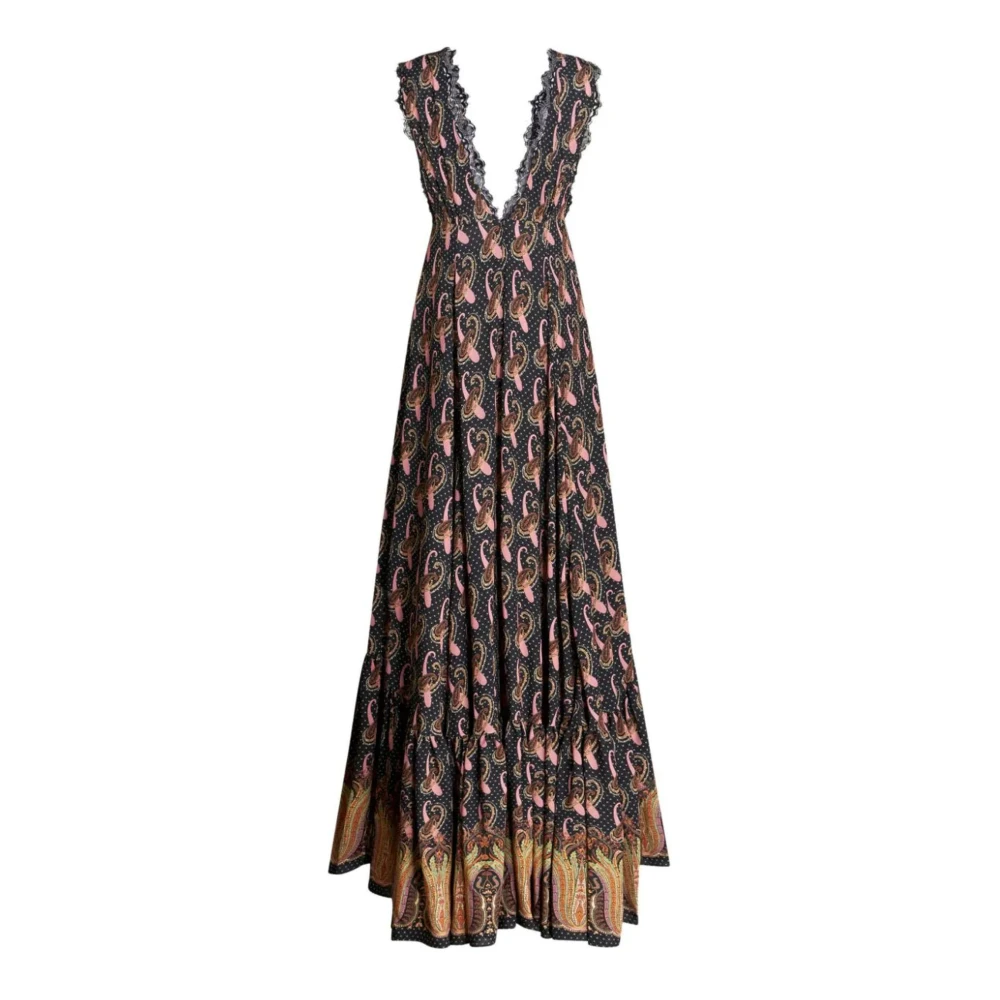 ETRO Lange jurk met Paisleymotief Multicolor Dames