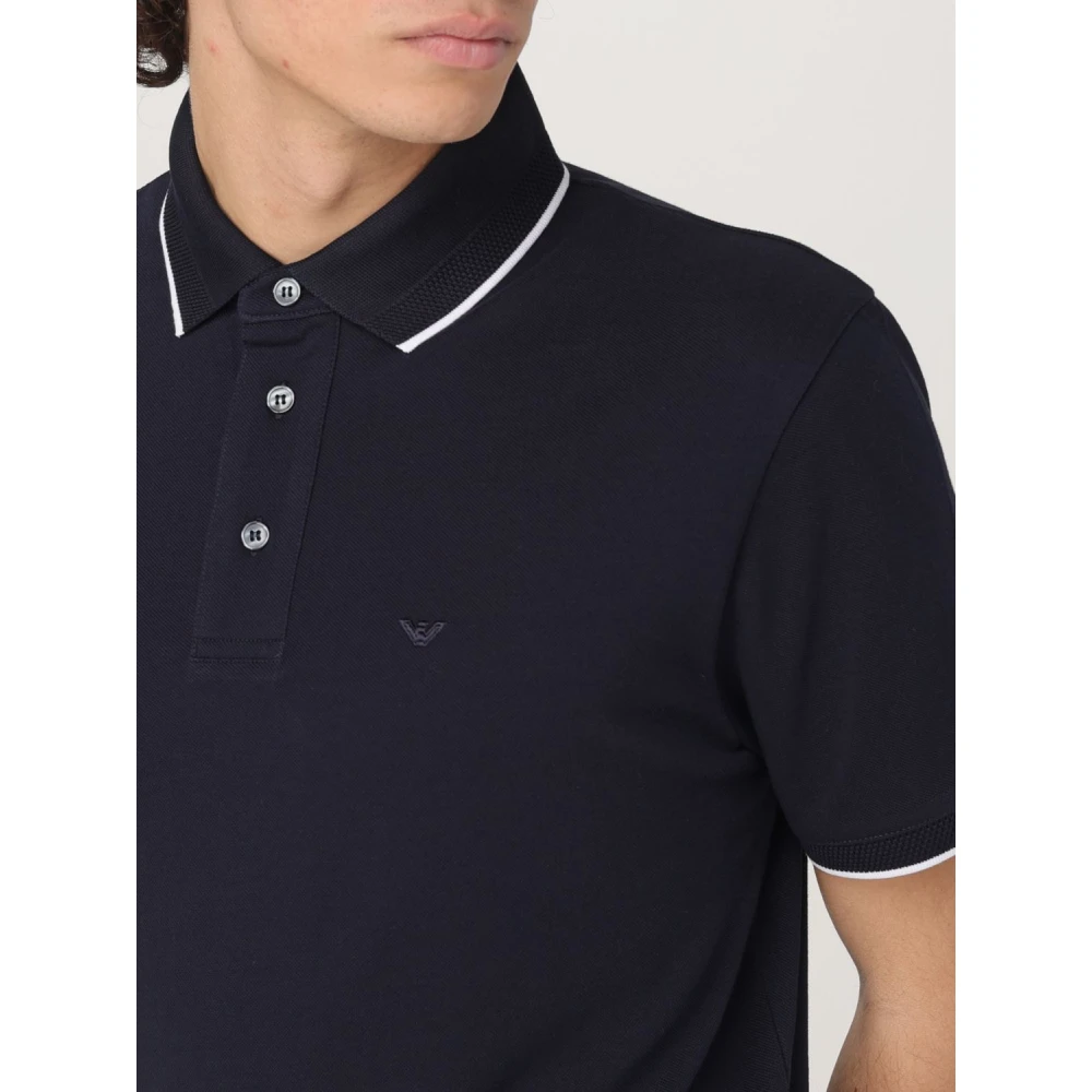 Emporio Armani Blauwe T-shirts en Polos Blue Heren