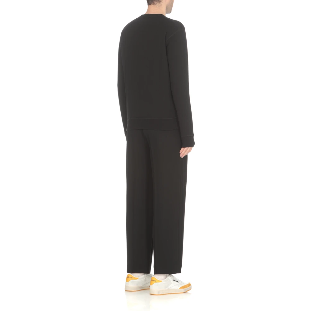 Dsquared2 Zwarte Katoenen Sweatshirt met Logo Print Black Heren