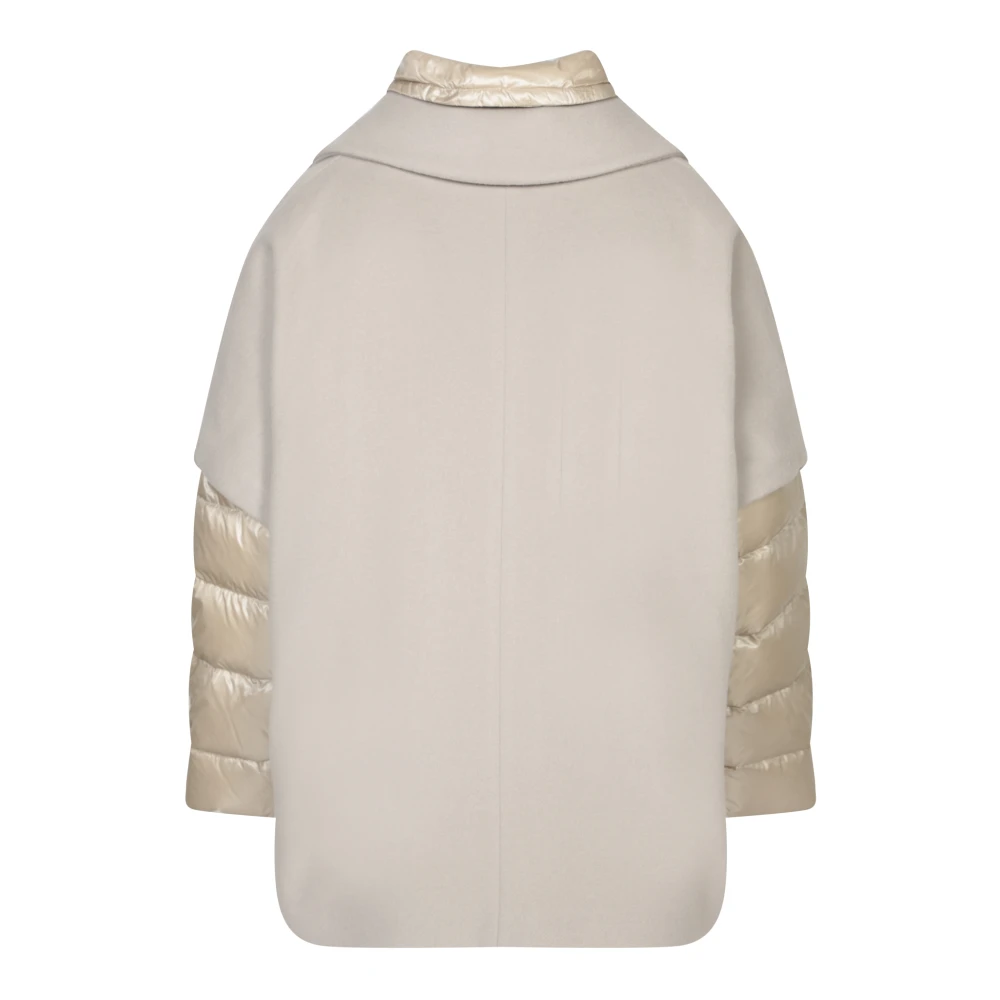 Herno Beige Donsjas Elegante Stijl Beige Dames